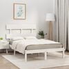 vidaXL Estrutura de cama 160x200 cm madeira maciça branco