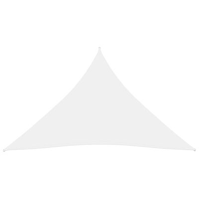 vidaXL Para-sol estilo vela tecido oxford triangular 3x3x3 m branco