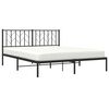 vidaXL Estrutura de cama com cabeceira 160x200 cm metal preto