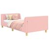 vidaXL Estrutura de Cama Infantil com Cabeceira Rosa 90 x 190 cm