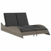 vidaXL Espregui&ccedil;adeira com almofad&otilde;es 114x205x73 cm vime PE cinzento