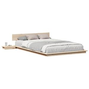 vidaXL Estrutura da Cama Castanho 135 x 190 cm madeira
