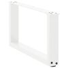 vidaXL P&eacute;s para mesa de centro em formato de U, 2 pe&ccedil;as, branco, 60x(30-31) cm, a&ccedil;o