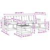 vidaXL Conjunto de Sof&aacute;s para Exterior 6 pcs Cinza Natural e Claro