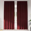 vidaXL Cortinas opacas 2 pcs Vinho Vermelho 140 x 225 cm Veludo