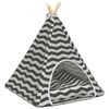 vidaXL Teepee para animais de estima&ccedil;&atilde;o com colch&atilde;o 50 x 50 x 60 cm
