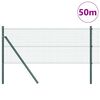 vidaXL Poste de Cerca Verde 50 x 0,8 m (malha de 25 x 25 mm) A&ccedil;o e PVC