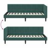 vidaXL Estrutura de Cama de Canto Verde Escuro 100 cm x 200 cm Veludo