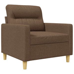 vidaXL Poltrona 60 cm tecido castanho