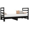 vidaXL Estrutura sof&aacute;-cama de puxar 2x(90x190) cm pinho maci&ccedil;o preto
