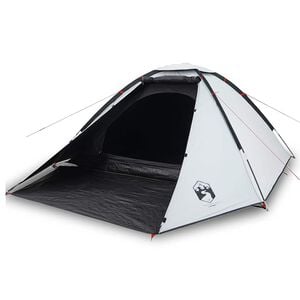 vidaXL Tenda de campismo c&uacute;pula p/ 4 pessoas opaca imperme&aacute;vel branco