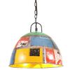 vidaXL Candeeiro suspenso vintage indust. redondo 25W 31cm E27 multicor