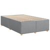 vidaXL Cama boxspring com colch&atilde;o 120x190 cm tecido cinzento-claro