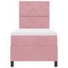 vidaXL Cama Box com colch&atilde;o com cabeceira Rosa 80 x 200 cm tecido