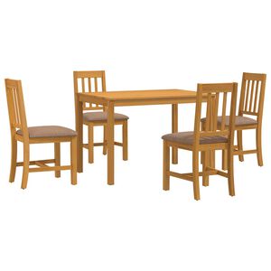 vidaXL Conjunto de sala de jantar 5 unid. Cinzento