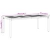 vidaXL Mesa de Exterior Natural e Cinza 200 x 90 x 75 cm