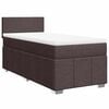 vidaXL Cama com molas/colch&atilde;o 90x200 cm tecido castanho-escuro