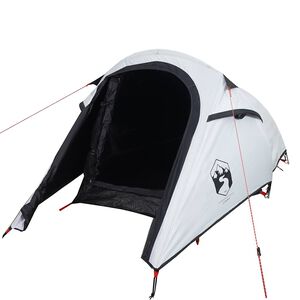 vidaXL Tenda de campismo t&uacute;nel p/ 3 pessoas opaca imperme&aacute;vel branco