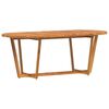vidaXL Mesa de jantar oval para jardim, 200x90x75 cm, madeira maci&ccedil;a de ac&aacute;cia