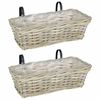 vidaXL Cesta de Plantador Suspensa GENDT 2 unid. Cinza Natural