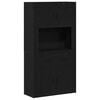 vidaXL Highboard Carvalho preto 80 x 33 x 150 cm Madeira processada