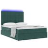 vidaXL Cama com arruma&ccedil;&atilde;o e LED Verde Escuro 140 x 200 cm Veludo