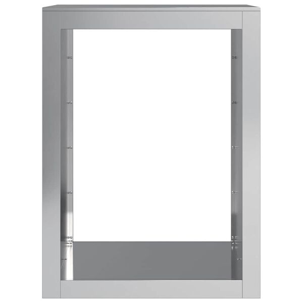 vidaXL Suporte para lenha 60x40x80 cm aço galvanizado