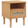vidaXL Mesa de cabeceira SENJA 40x35x48 cm pinho maci&ccedil;o castanho