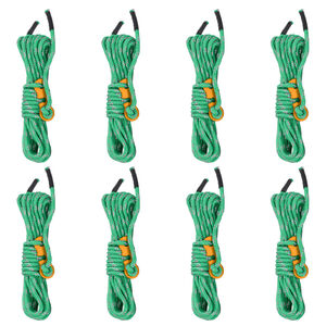 vidaXL Cordas para tenda com esticadores refletores 8 pcs 4 m 4 mm