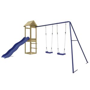 vidaXL Conjunto de brincar para exterior madeira de pinho impregnada