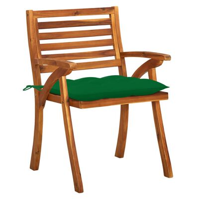 vidaXL Cadeiras de jardim com almofadões 8 pcs acácia maciça