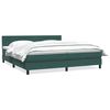 vidaXL Cama com molas/colch&atilde;o 180x220 cm veludo verde-escuro