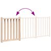 vidaXL Port&atilde;o p/ c&atilde;es dobr&aacute;vel 3 pain&eacute;is 150 cm madeira abeto maci&ccedil;a