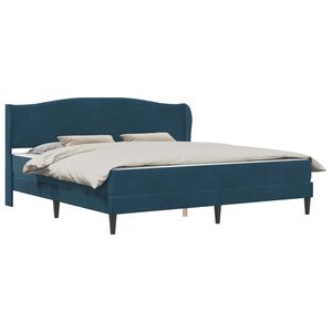 vidaXL Estrutura da Cama com cabeceira Azul 180 x 200 cm Veludo