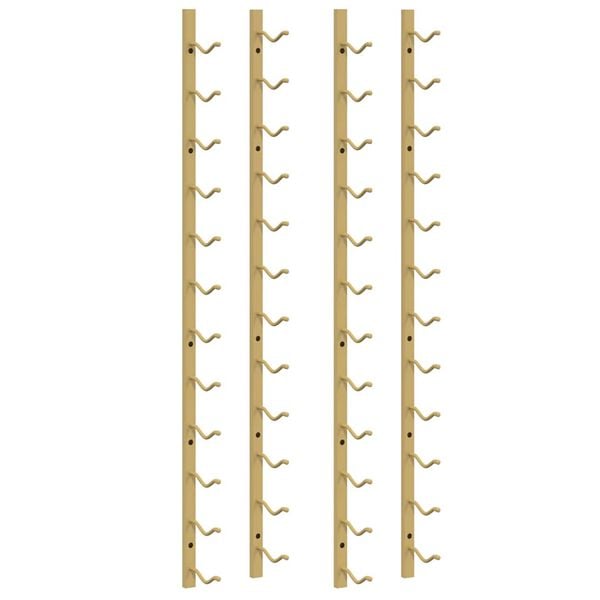 vidaXL Garrafeira de parede para 12 garrafas 2 pcs ferro dourado