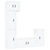 vidaXL Conjunto m&oacute;veis de TV 5 pcs madeira processada branco