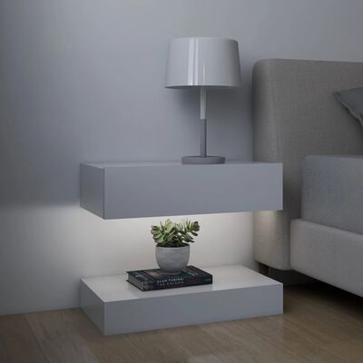 vidaXL Móveis de TV com luzes LED 2 pcs 60x35 cm branco