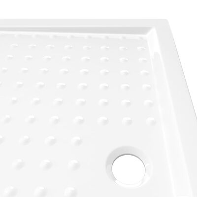 vidaXL Base de chuveiro com pontos 80x100x4 cm ABS branco