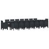 vidaXL Conjunto de Jantar para Jardim com Almofadas 17 unid. Antracite