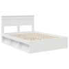 vidaXL Estrutura da Cama com cabeceira Branco 140 x 190 cm