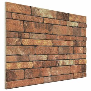 vidaXL Pain&eacute;is de parede 10 unid. 100 x 50 cm Marrom e Branco