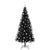 vidaXL &Aacute;rvore de Natal com 300 LEDs com suporte Preto 180 cm PVC