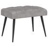 vidaXL Banco com bot&otilde;es estofados Cinzento-claro 60 x 40 x 45 cm