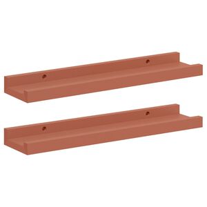vidaXL Prateleira de Parede 2 pcs Vermelho 40 x 9 x 3 cm