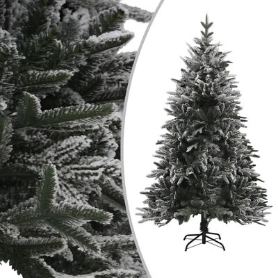 vidaXL Árvore Natal artificial pré-iluminada c/ neve 210 cm PVC e PE