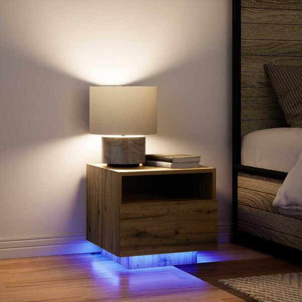 vidaXL Arm&aacute;rio de Cabeceira Carvalho Artesanal 40 x 39 x 37 cm