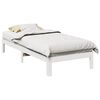vidaXL Estrutura de cama sem colch&atilde;o 80x200 cm pinho maci&ccedil;o branco
