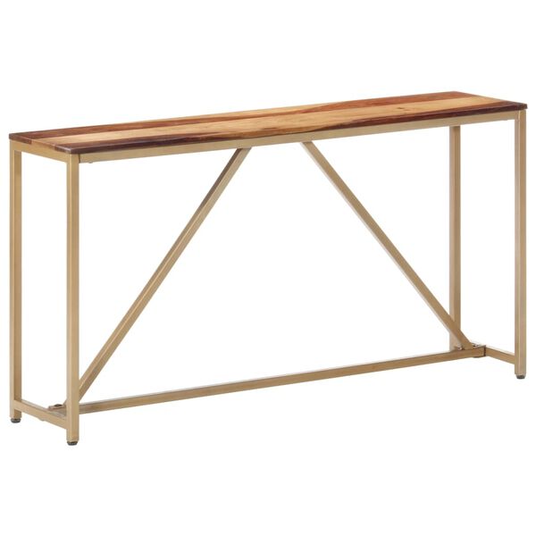 vidaXL Mesa consola 140x35x76 cm madeira de sheesham maci&ccedil;a