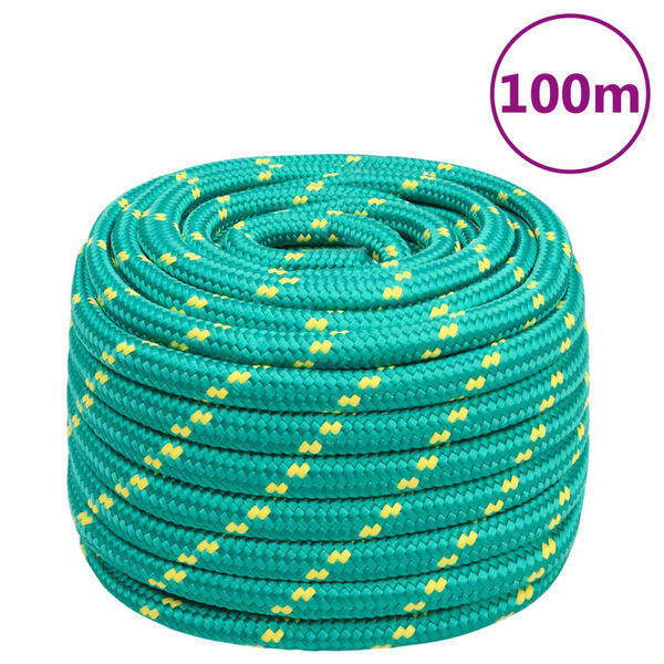 vidaXL Corda de barco 20 mm 100 m polipropileno verde