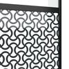 vidaXL Porta de vidro Fretwork Preto 90 x 2 x 205 cm Alum&iacute;nio
